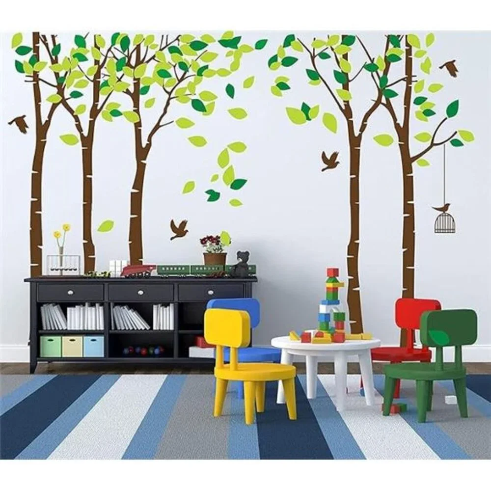 Giant Jungle Tree Wall Decal Nursery Bedroom Removable Vinyl Wall Sticker Kids